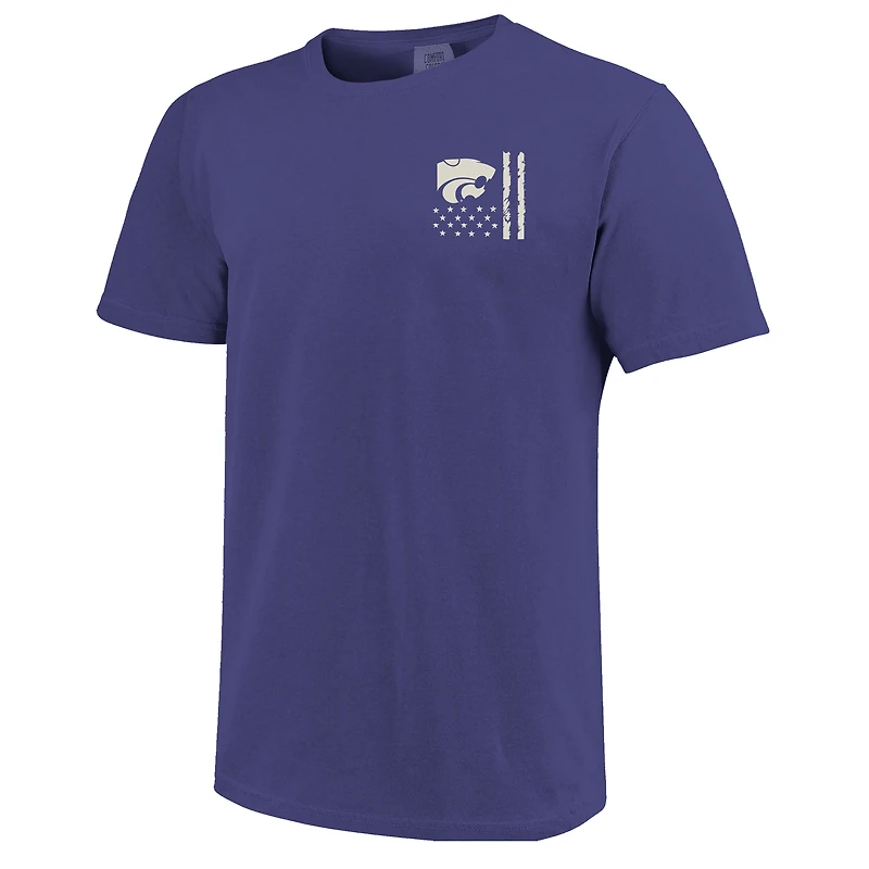 T-shirt violet à superposition de camouflage OHT Kansas State Wildcats pour homme