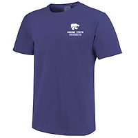Men's Purple Kansas State Wildcats Striped Campus Skyline T-Shirt