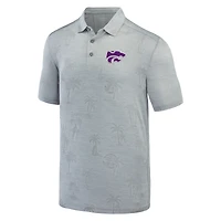 Men's Tommy Bahama Gray Kansas State Wildcats Sport Palm Coast Palmera IslandZone Polo