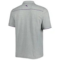 Men's Tommy Bahama Heathered Gray Kansas State Wildcats IslandZone Tailgater Polo