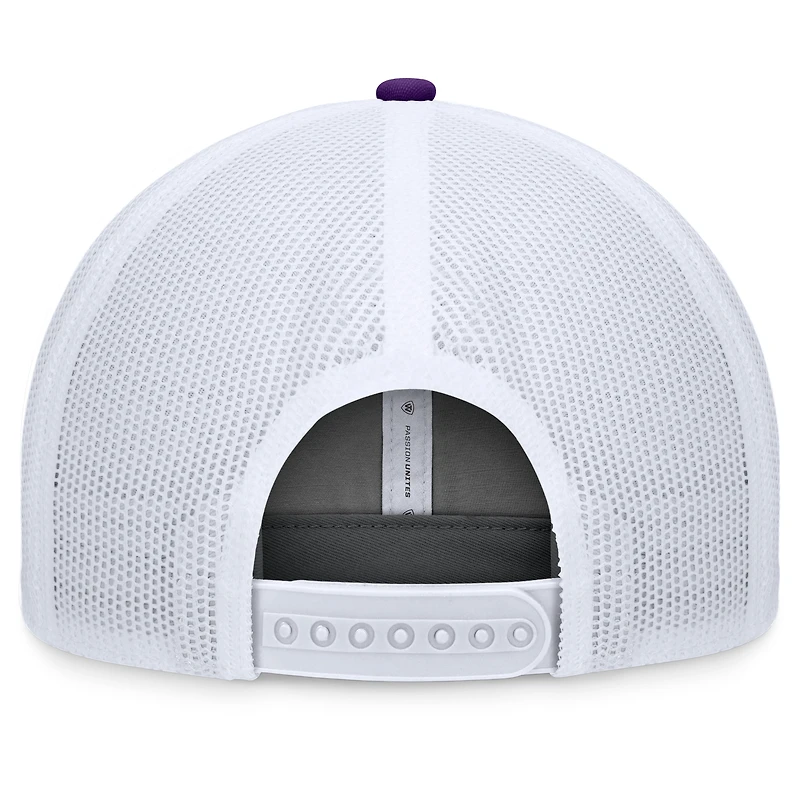 Casquette réglable Top of the World pour hommes, gris/violet, Kansas State Wildcats Rob Trucker