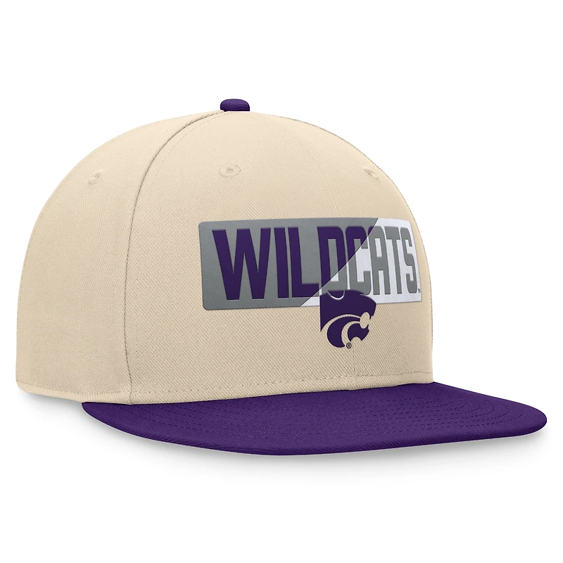 Casquette Snapback Goalaso Top of the World pour hommes, kaki, Kansas State Wildcats