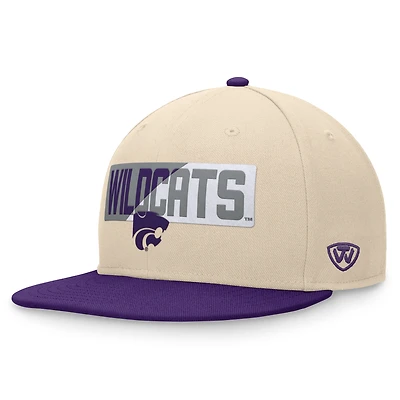 Casquette Snapback Goalaso Top of the World pour hommes, kaki, Kansas State Wildcats