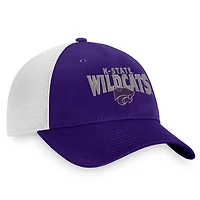 Casquette trucker snapback Top of the World violette et blanche Kansas State Wildcats Breakout pour homme