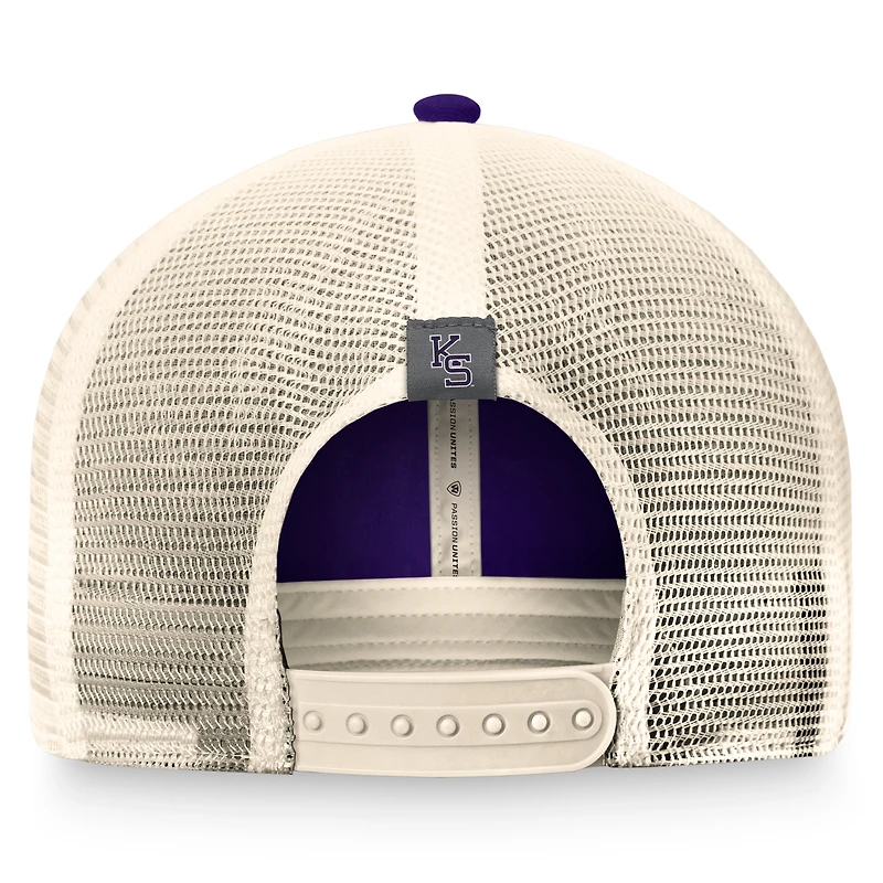 Casquette réglable pour hommes Top of the World Purple Kansas State Wildcats Refined Trucker