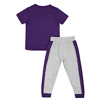 Toddler Colosseum Purple/Heather Gray Kansas State Wildcats Ka-Boot-It Jersey & Pants Set
