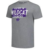 Unisex Charlie Hustle  Gray Kansas State Wildcats You're Wildcat Country Vintage Tri-Blend T-Shirt