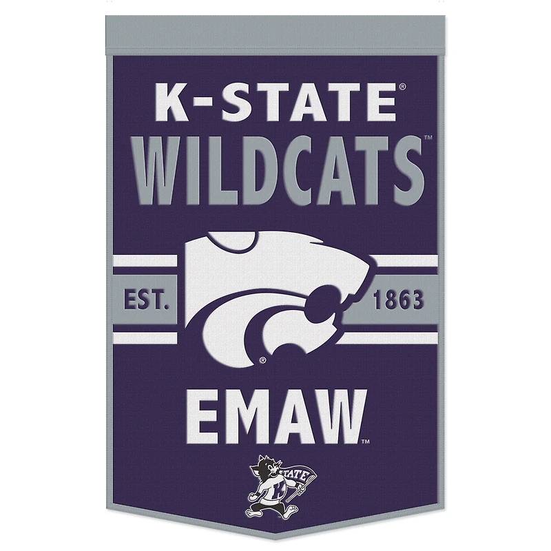 Bannière principale WinCraft Kansas State Wildcats 24" x 38" avec logo