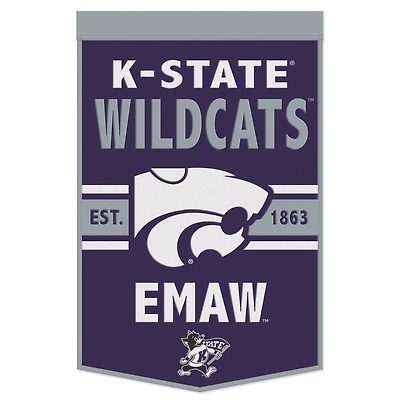 WinCraft Kansas State Wildcats Bannière avec slogan 24" x 38"
