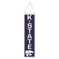 WinCraft Kansas State Wildcats Bannière en laine avec slogan 8" x 32"