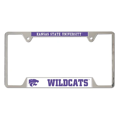 WinCraft  Kansas State Wildcats Chrome Plated Metal License Plate Frame