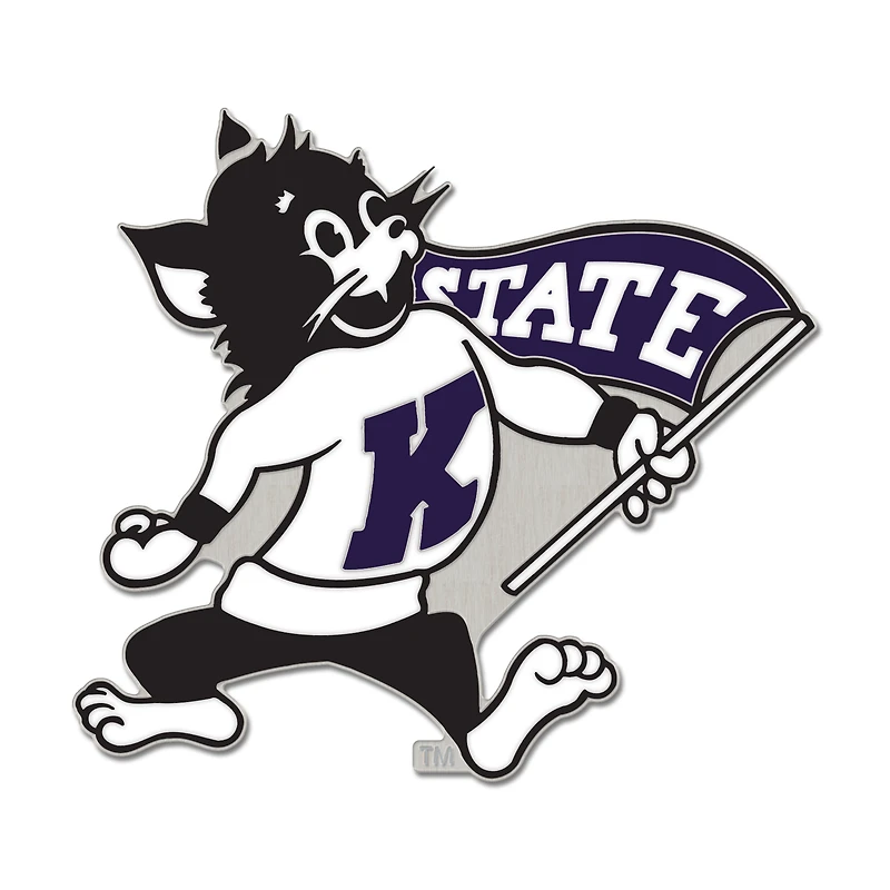 Pin de collection WinCraft représentant la mascotte des Wildcats de l'Université d'État du Kansas.