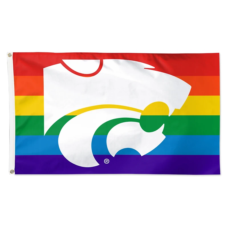 Drapeau de luxe WinCraft Kansas State Wildcats, simple face, 91 x 152 cm (3 x 5 pieds), fierté nationale