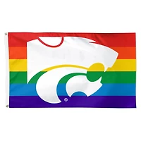 Drapeau de luxe WinCraft Kansas State Wildcats, simple face, 91 x 152 cm (3 x 5 pieds), fierté nationale