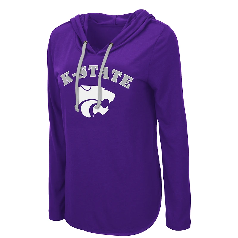 Colosseum Purple Kansas State Wildcats My Lover T-shirt à capuche léger manches longues pour femme