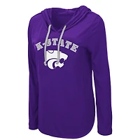 Colosseum Purple Kansas State Wildcats My Lover T-shirt à capuche léger manches longues pour femme
