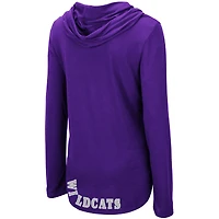 Colosseum Purple Kansas State Wildcats My Lover T-shirt à capuche léger manches longues pour femme