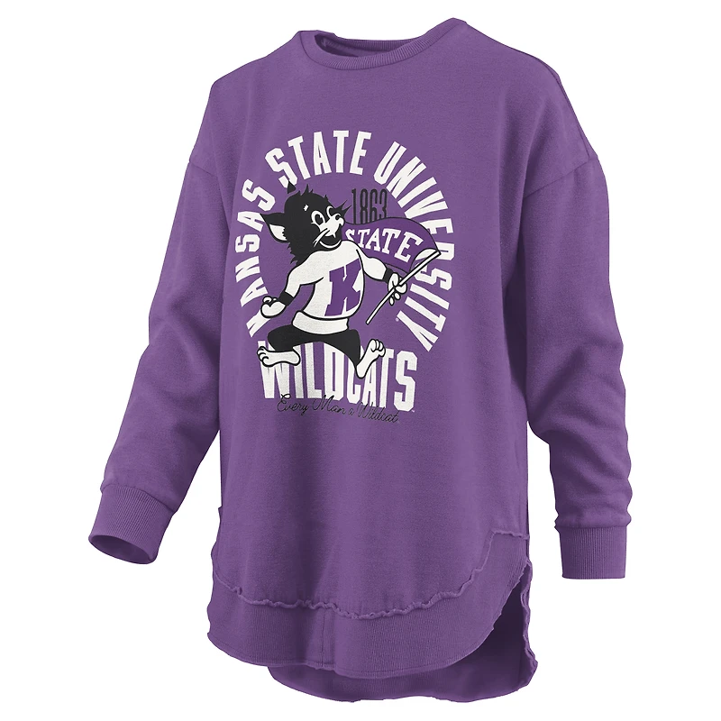 Women's Pressbox  Purple Kansas State Wildcats Blitz Long Sleeve T-Shirt