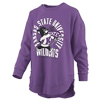 Women's Pressbox  Purple Kansas State Wildcats Blitz Long Sleeve T-Shirt