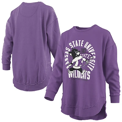 Women's Pressbox  Purple Kansas State Wildcats Blitz Long Sleeve T-Shirt