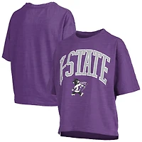 Women's Pressbox  Purple Kansas State Wildcats Nelson T-Shirt