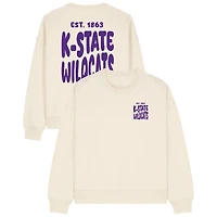 Women's Uscape Apparel  Cream Kansas State Wildcats Cloud Sweatshirt