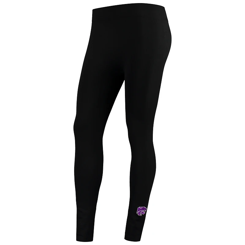 Leggings polaires ZooZatz noirs pour femmes, motif Kansas State Wildcats