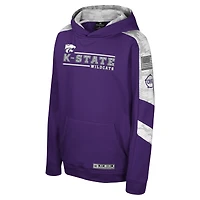 Sweat à capuche camouflage numérique Cyclone pour jeunes Colosseum Purple Kansas State Wildcats OHT