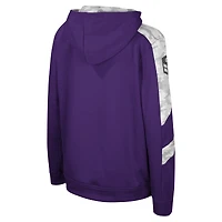 Sweat à capuche camouflage numérique Cyclone pour jeunes Colosseum Purple Kansas State Wildcats OHT