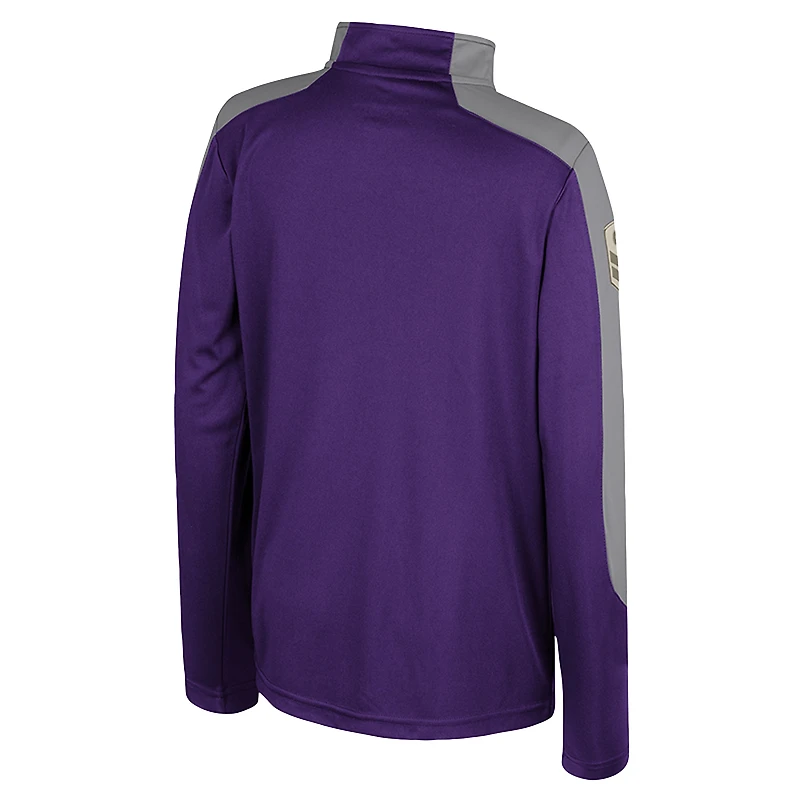 Youth Colosseum  Purple Kansas State Wildcats OHT Military Appreciation Cyclone Quarter-Zip Windshirt