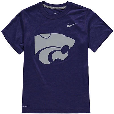 T-shirt Nike Kansas State Wildcats violet avec logo Legend Performance pour jeune