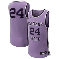 Maillot de basketball réplique Nike pour enfant n° 24 lavande des Kansas State Wildcats