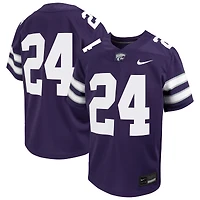 Maillot de football pour jeunes Nike #24 violet Kansas State Wildcats Untouchable
