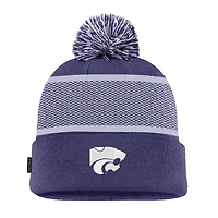 Bonnet en tricot à revers avec pompon Nike violet Kansas State Wildcats 2024 Sideline Peak pour jeune