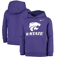 Youth Nike Purple Kansas State Wildcats Stadium Club Fleece Pullover Hoodie