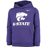 Youth Nike Purple Kansas State Wildcats Stadium Club Fleece Pullover Hoodie