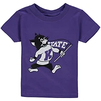 T-shirt violet à col rond Kansas State Wildcats pour jeune