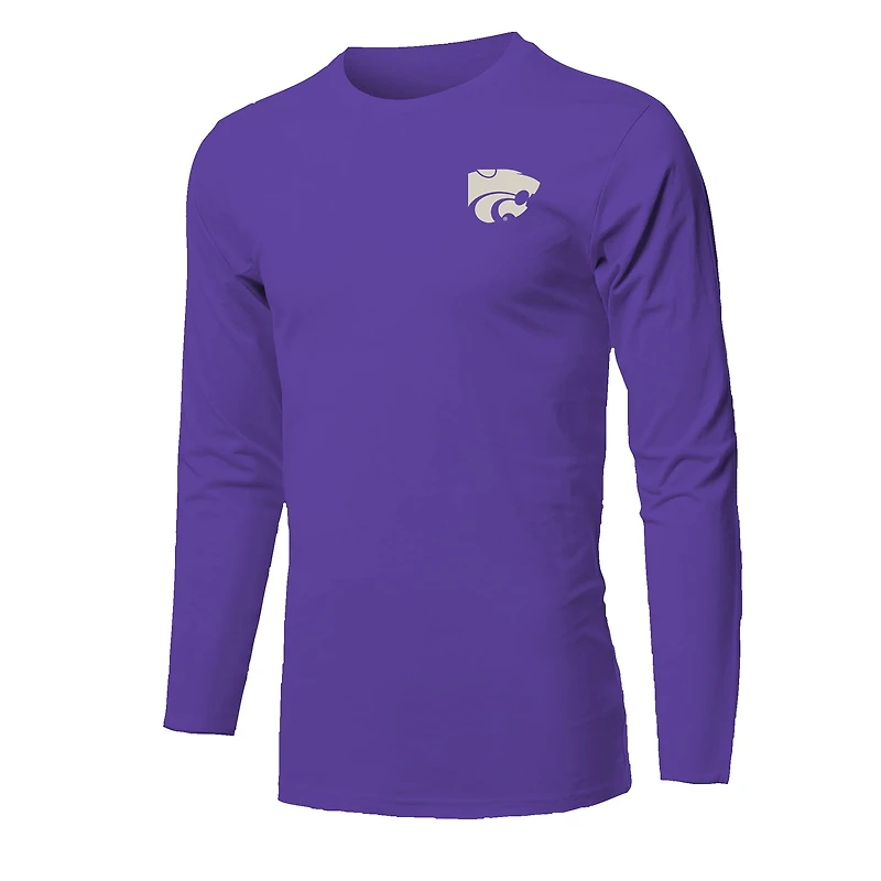 T-shirt à manches longues violet pour jeunes Kansas State Wildcats Snowy Polaroid