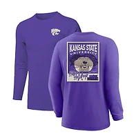 Youth  Purple Kansas State Wildcats Snowy Polaroid Long Sleeve T-Shirt