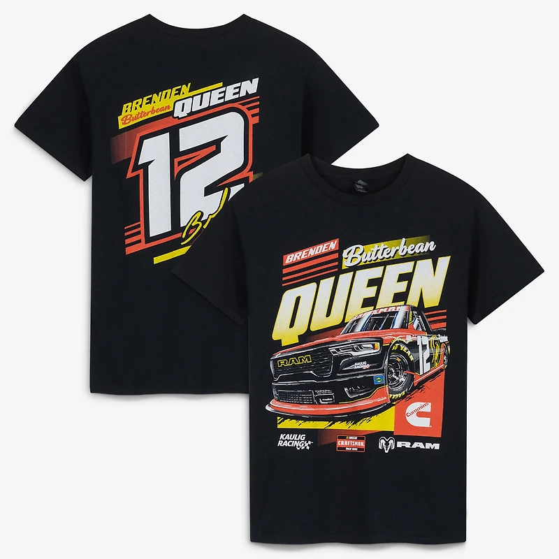 Unisex Kaulig Racing x Ram  Black Butterbean Queen T-Shirt