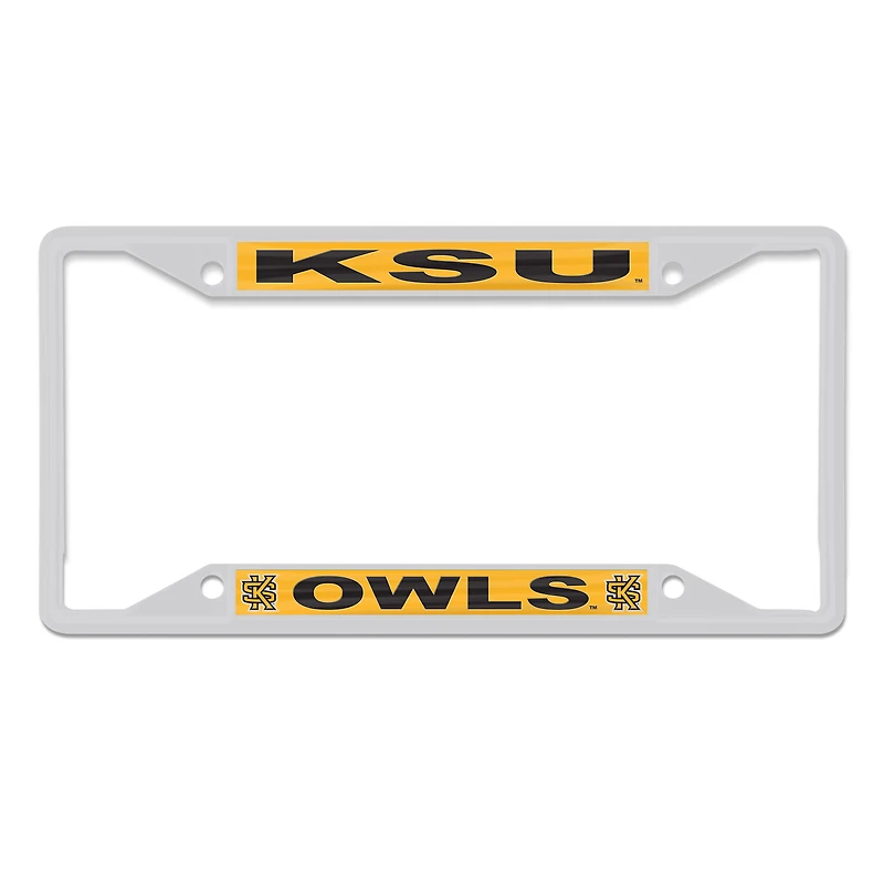 WinCraft Kennesaw State Owls Cadre de plaque d'immatriculation couleur chrome