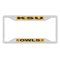 WinCraft Kennesaw State Owls Cadre de plaque d'immatriculation couleur chrome
