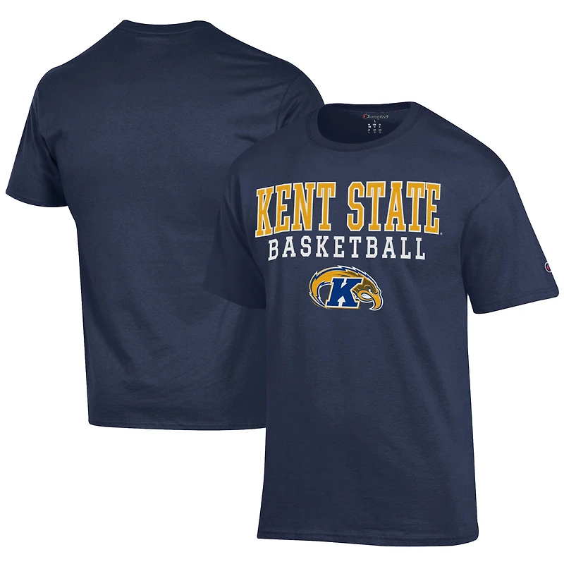 Men's Champion  Navy Kent State Golden Flashes Icon Logo Basketball Jersey T-Shirt