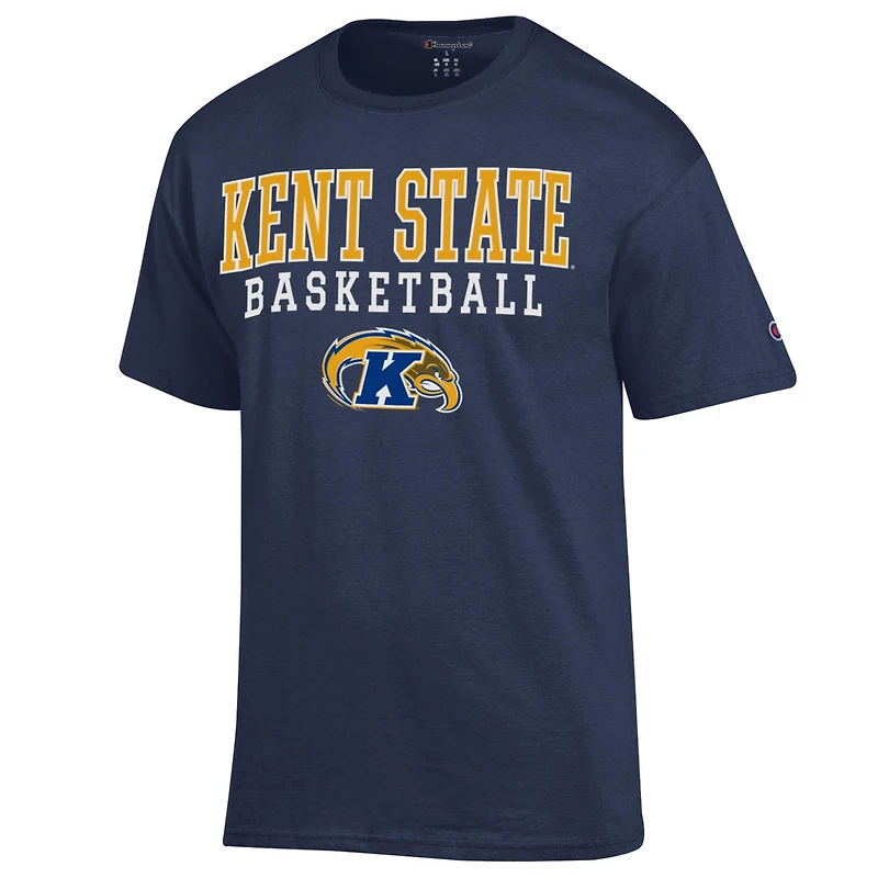 Men's Champion  Navy Kent State Golden Flashes Icon Logo Basketball Jersey T-Shirt