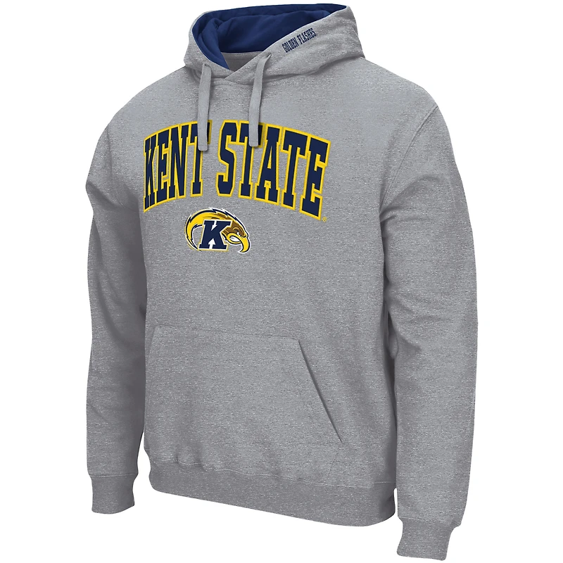 Sweat à capuche Colosseum Heather Gray Kent State Golden Flashes Arch & Logo 3.0 pour homme