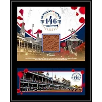 Plaque sublimée de 12" x 15" du Kentucky Derby 146 avec de la terre utilisée lors de la course du 146e Kentucky Derby