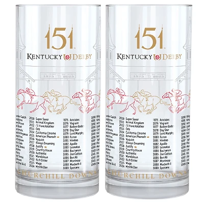 151st Kentucky Derby 12 oz. Mint Julep Glasses Two Pack