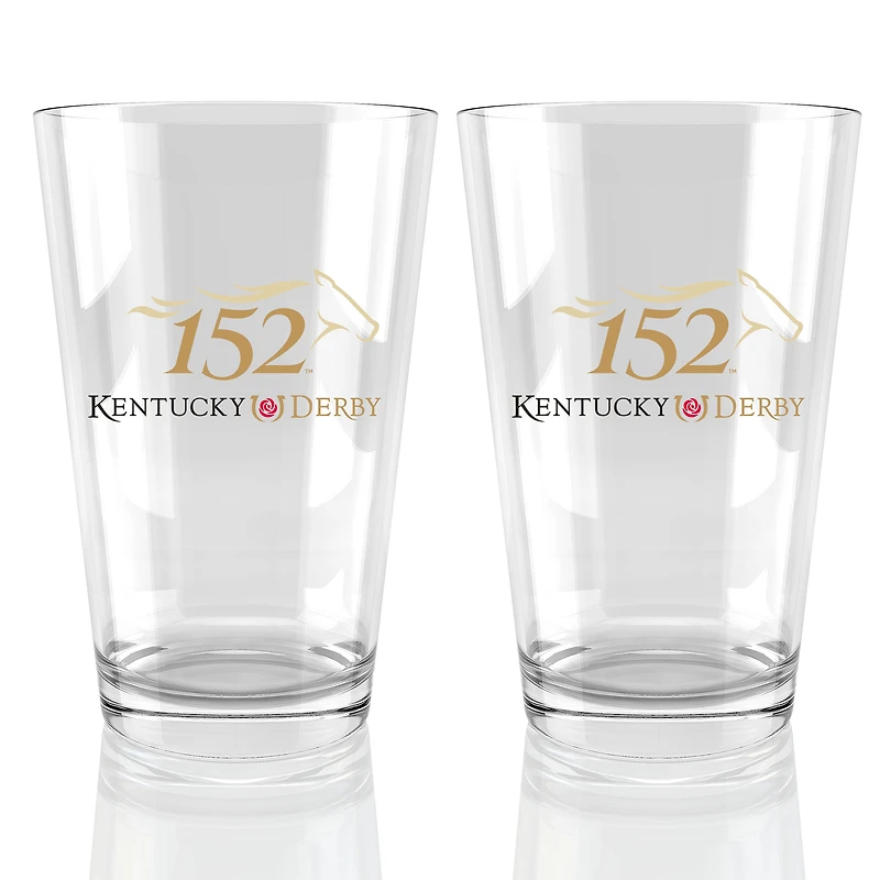 152nd Kentucky Derby Two-Piece 16oz. Pint Glass Set