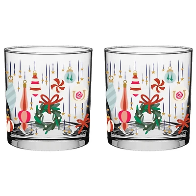 Churchill Downs Holiday Two-Piece 10oz. Rocks Glass Set