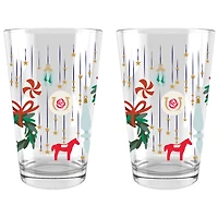 Churchill Downs Holiday Two-Piece 16oz. Pint Glass Set